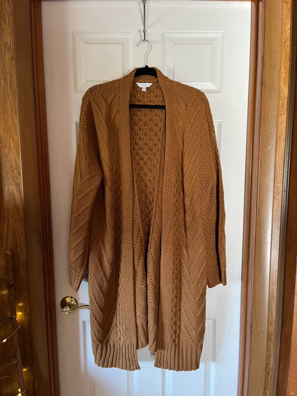 Time and Tru Open-Front Oversized Knit Cardigan